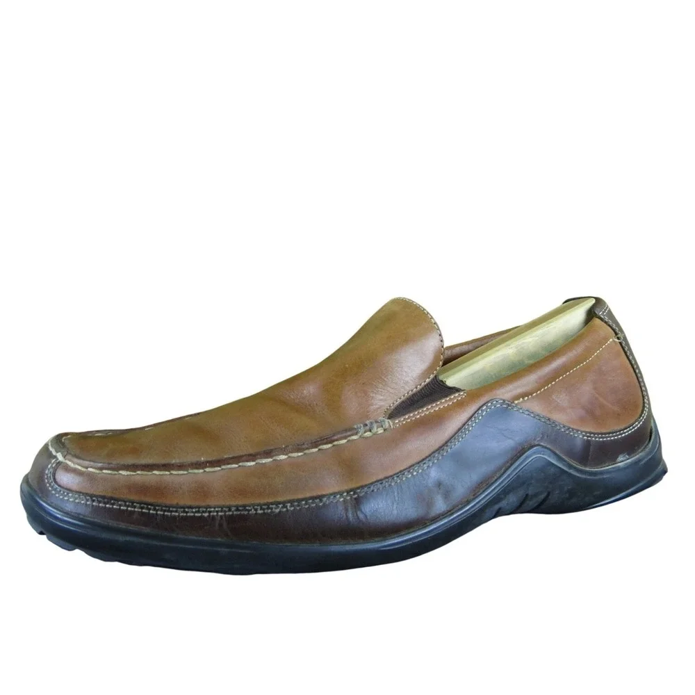 Cole Haan Men Loafer Slip-On Brown Leather Size 12 Medium ‎ Used 2025